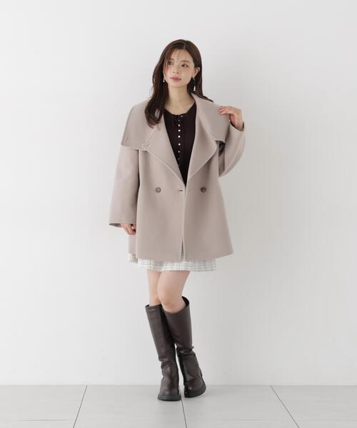 PROPORTION BODY DRESSING（プロポーションボディドレッシング）の「＜ａ＞ビックカラーハーフコート / 1216255104（ステンカラーコート・レディース・ホワイト系その他/ブラック/ベージュ・SMALL/P/S/MEDIUM）」の11枚目の写真