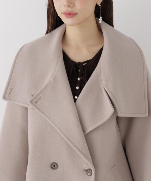 PROPORTION BODY DRESSING（プロポーションボディドレッシング）の「＜ａ＞ビックカラーハーフコート / 1216255104（ステンカラーコート・レディース・ホワイト系その他/ブラック/ベージュ・SMALL/P/S/MEDIUM）」の17枚目の写真