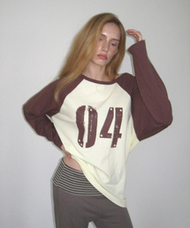 COLLECTING 04 LOOSE RAGLAN T (LEMON+BROWN)