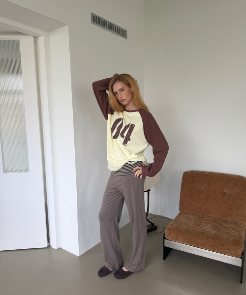 ASURA(アスラ)の「COLLECTING 04 LOOSE RAGLAN T (LEMON+BROWN)(Tシャツ/カットソー・レディース・その他・OS)」の2枚目の写真