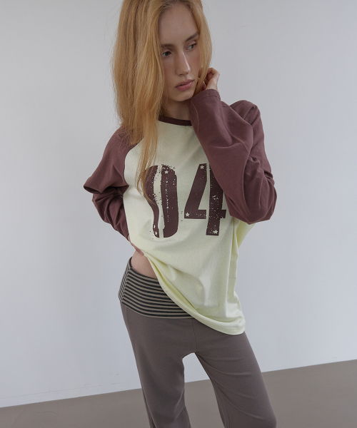 ASURA(アスラ)の「COLLECTING 04 LOOSE RAGLAN T (LEMON+BROWN)(Tシャツ/カットソー・レディース・その他・OS)」の4枚目の写真