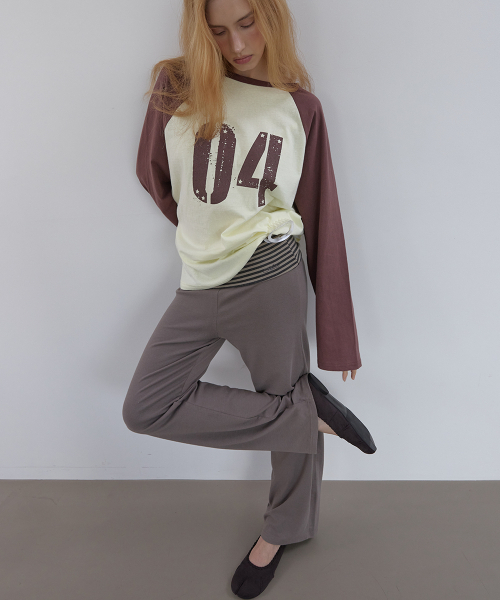 ASURA(アスラ)の「COLLECTING 04 LOOSE RAGLAN T (LEMON+BROWN)(Tシャツ/カットソー・レディース・その他・OS)」の5枚目の写真