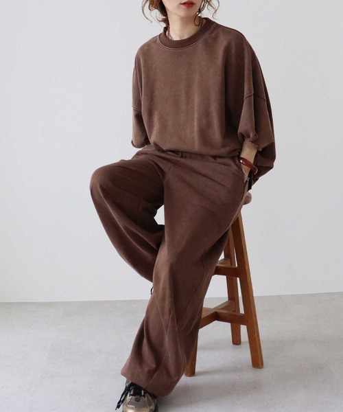 zena(ジェナ)の「パウダースウェット裾ドロストパンツ(スウェットパンツ・レディース・チャコールグレー/ブラウン/レッド/オートミール・FREE)」の17枚目の写真