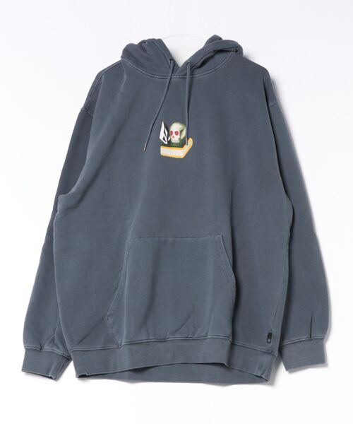 VOLCOM(ボルコム)の「VOLCOM メンズ BOILER PO パーカー 【2026年秋冬モデル】/ボルコムプルオーバーバックプリントフーディー(パーカー・メンズ・ブルー系その他・X-LARGE/LARGE/MEDIUM/SMALL)」の4枚目の写真