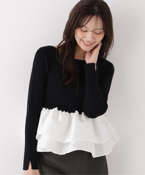 PROPORTION BODY DRESSING（プロポーションボディドレッシング）の「フリルペプラムニット / 1216270012（ニット/セーター・レディース・ブラック/ブラウン/ブラック系その他・FREE）」の11枚目の写真