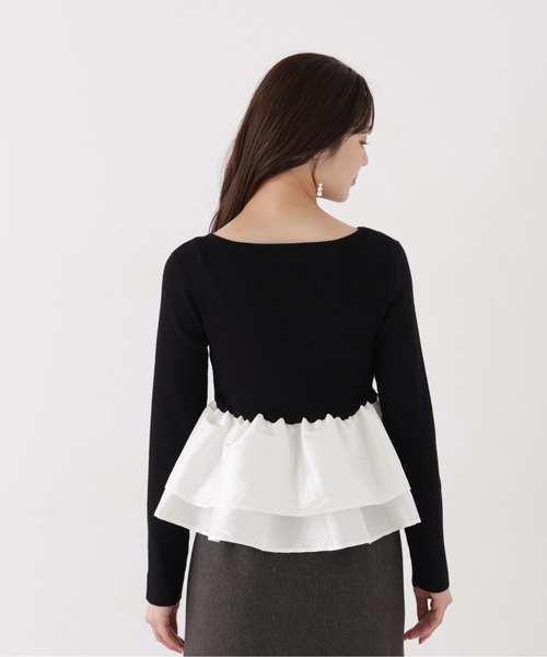PROPORTION BODY DRESSING（プロポーションボディドレッシング）の「フリルペプラムニット / 1216270012（ニット/セーター・レディース・ブラック/ブラウン/ブラック系その他・FREE）」の19枚目の写真