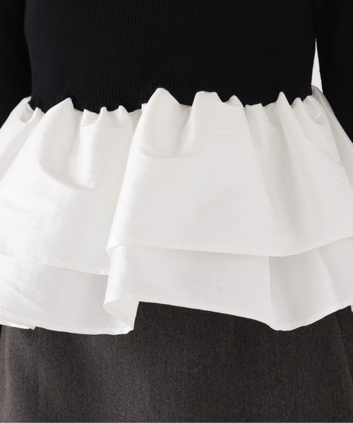 PROPORTION BODY DRESSING（プロポーションボディドレッシング）の「フリルペプラムニット / 1216270012（ニット/セーター・レディース・ブラック/ブラウン/ブラック系その他・FREE）」の21枚目の写真