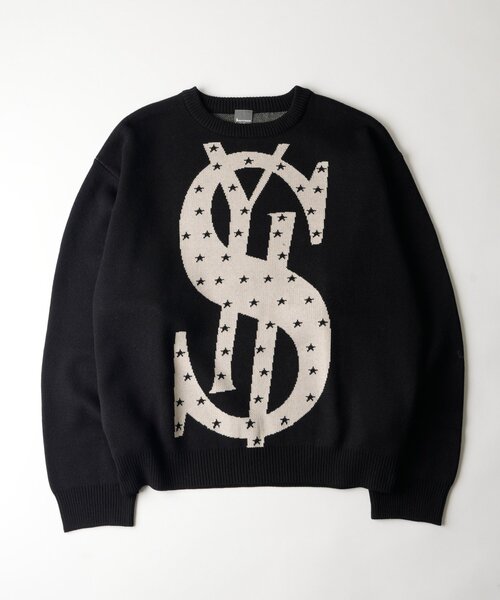 Sourcream（サワークリーム）の「【Sourcream】＄ジャガードニット（ニット/セーター・レディース・ブラック/サックスブルー/アイボリー・SMALL/MEDIUM）」の2枚目の写真