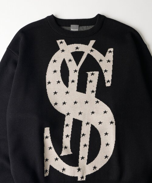 Sourcream（サワークリーム）の「【Sourcream】＄ジャガードニット（ニット/セーター・レディース・ブラック/サックスブルー/アイボリー・SMALL/MEDIUM）」の9枚目の写真