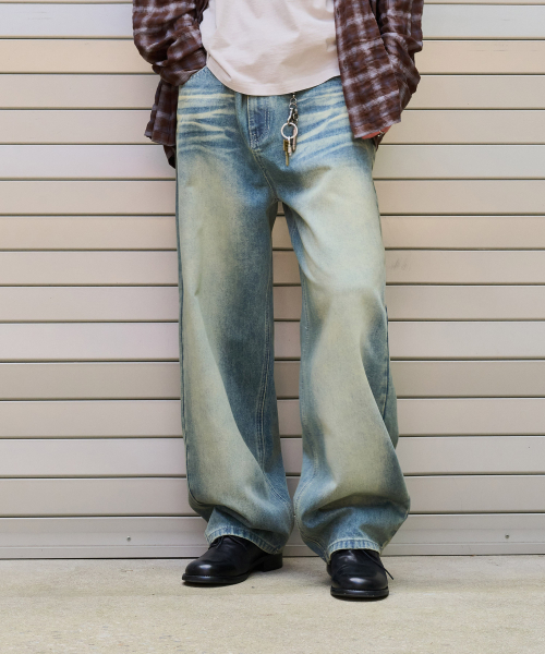 DESIRED(デシレッド)の「ダーティー PEID バルーンデニムパンツ-FESK2301B0D(デニムパンツ・レディース・ブルー・MEDIUM/LARGE/X-LARGE)」の3枚目の写真