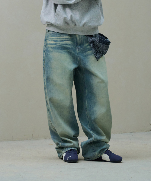 DESIRED(デシレッド)の「ダーティー PEID バルーンデニムパンツ-FESK2301B0D(デニムパンツ・レディース・ブルー・MEDIUM/LARGE/X-LARGE)」の6枚目の写真