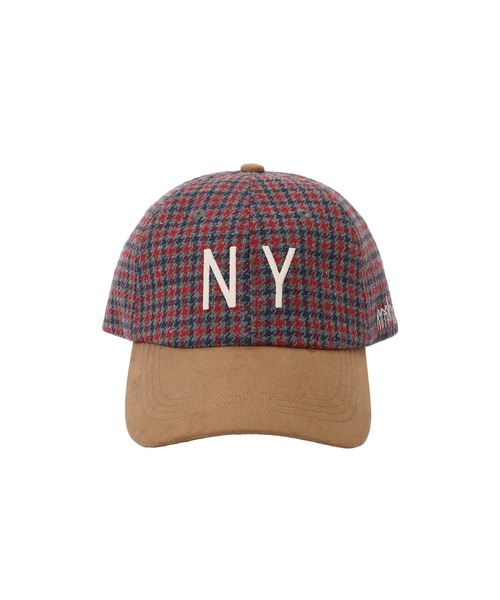 Manhattan Portage(マンハッタンポーテージ)の「NY EMB CHECK CAP(キャップ・メンズ・オフホワイト/グレー/ブラウン・FREE)」の4枚目の写真