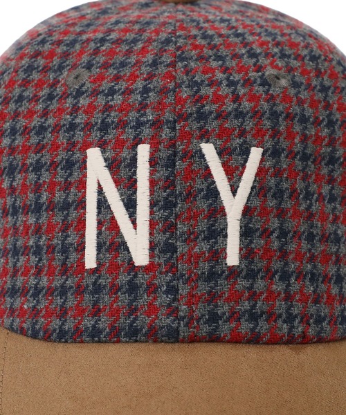 Manhattan Portage(マンハッタンポーテージ)の「NY EMB CHECK CAP(キャップ・メンズ・オフホワイト/グレー/ブラウン・FREE)」の9枚目の写真