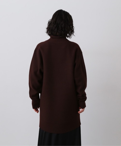 YLEVE(イレーヴ)の「YLEVE / ULTARAFINE MERINO WOOL MILLED KNIT CARDIGAN(カーディガン/ボレロ・レディース・ブラック/ワイン系・1)」の14枚目の写真