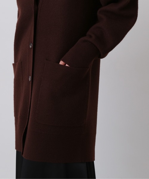 YLEVE(イレーヴ)の「YLEVE / ULTARAFINE MERINO WOOL MILLED KNIT CARDIGAN(カーディガン/ボレロ・レディース・ブラック/ワイン系・1)」の17枚目の写真