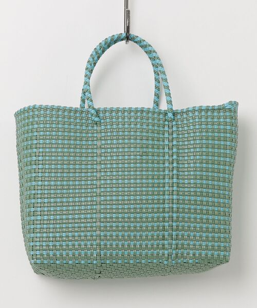 MAISON mou(メゾンムー)の「【Moon Bird/ムーンバード】メキシコ製・手編みのメルカドバッグ(S)MBST26-10(かごバッグ・レディース・ピンク/ゴールド/ブルー系その他2/ネイビー系/グリーン系その他2/ピンク系その他/ライトブルー・FREE)」の2枚目の写真
