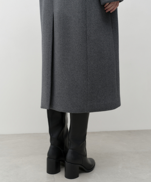 MUSINSA STANDARD WOMAN（ムシンサスタンダードウーマン）の「ウィメンズカシミヤブレンドオーバーショルダーシングルコート[ミディアムグレー]（チェスターコート・レディース・その他・MEDIUM/LARGE/X-SMALL/SMALL）」の6枚目の写真