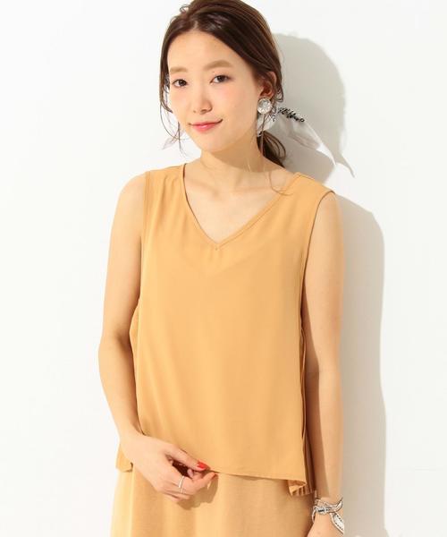 Another Edition(アナザーエディション)の「サイドプリーツノースリーブ/AEBFC ワキプリーツNSL◆(シャツ/ブラウス・レディース・ブラック/ナチュラル/ベージュ・FREE)」の1枚目の写真