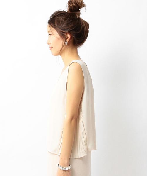 Another Edition(アナザーエディション)の「サイドプリーツノースリーブ/AEBFC ワキプリーツNSL◆(シャツ/ブラウス・レディース・ブラック/ナチュラル/ベージュ・FREE)」の5枚目の写真
