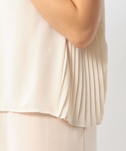 Another Edition(アナザーエディション)の「サイドプリーツノースリーブ/AEBFC ワキプリーツNSL◆(シャツ/ブラウス・レディース・ブラック/ナチュラル/ベージュ・FREE)」の9枚目の写真