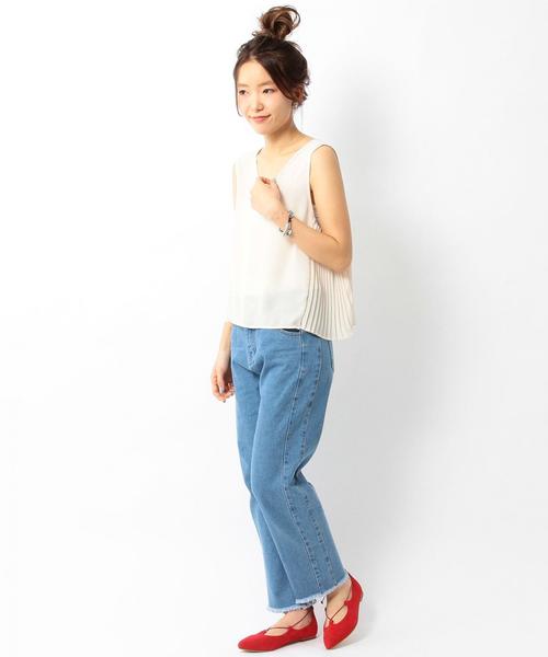 Another Edition(アナザーエディション)の「サイドプリーツノースリーブ/AEBFC ワキプリーツNSL◆(シャツ/ブラウス・レディース・ブラック/ナチュラル/ベージュ・FREE)」の12枚目の写真