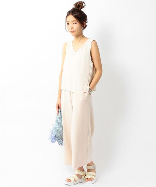 Another Edition(アナザーエディション)の「サイドプリーツノースリーブ/AEBFC ワキプリーツNSL◆(シャツ/ブラウス・レディース・ブラック/ナチュラル/ベージュ・FREE)」の13枚目の写真