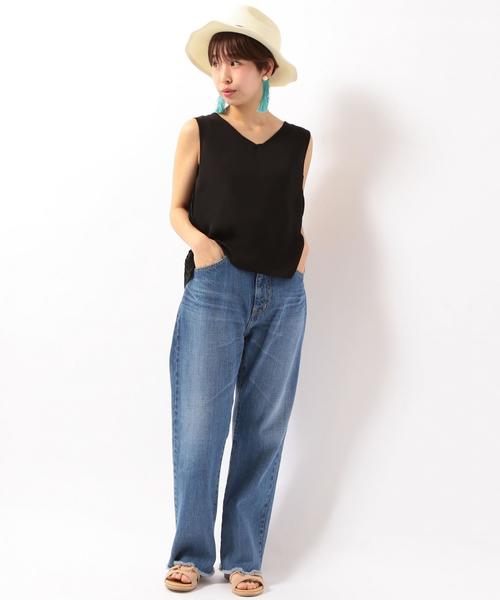 Another Edition(アナザーエディション)の「サイドプリーツノースリーブ/AEBFC ワキプリーツNSL◆(シャツ/ブラウス・レディース・ブラック/ナチュラル/ベージュ・FREE)」の16枚目の写真