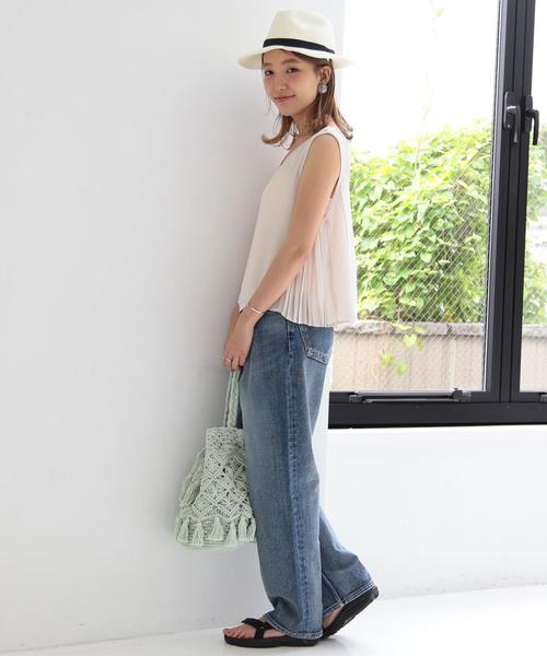 Another Edition(アナザーエディション)の「サイドプリーツノースリーブ/AEBFC ワキプリーツNSL◆(シャツ/ブラウス・レディース・ブラック/ナチュラル/ベージュ・FREE)」の18枚目の写真