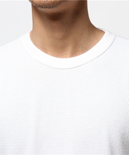 Abiding Aim(アバイディングエイム)の「【JEMORGAN】長袖ハニカムワッフルクルーネック Tシャツ(Tシャツ/カットソー・メンズ・ブラック/ホワイト・LARGE/MEDIUM)」の5枚目の写真