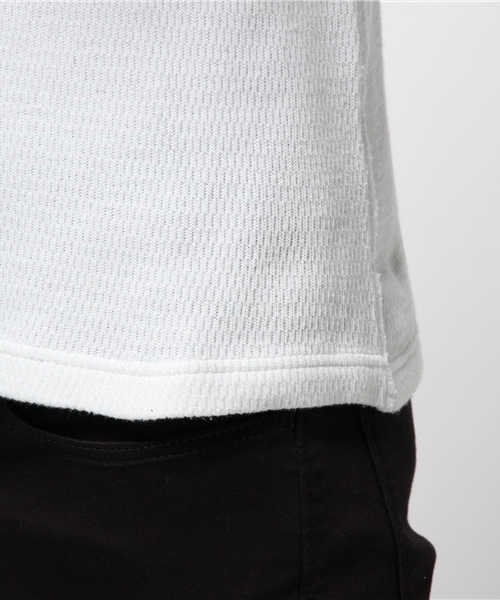 Abiding Aim(アバイディングエイム)の「【JEMORGAN】長袖ハニカムワッフルクルーネック Tシャツ(Tシャツ/カットソー・メンズ・ブラック/ホワイト・LARGE/MEDIUM)」の7枚目の写真
