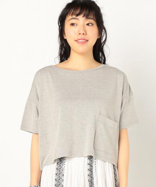 Another Edition（アナザーエディション）の「プレーティング変形Tシャツ/AEBC RLプレーティングヘンケイTee◆（Tシャツ/カットソー・レディース・ブラック/ライトグレー/ベージュ/ライトブルー・FREE）」の6枚目の写真