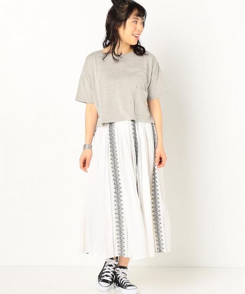 Another Edition（アナザーエディション）の「プレーティング変形Tシャツ/AEBC RLプレーティングヘンケイTee◆（Tシャツ/カットソー・レディース・ブラック/ライトグレー/ベージュ/ライトブルー・FREE）」の20枚目の写真