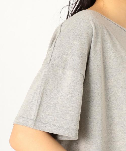 Another Edition（アナザーエディション）の「プレーティング変形Tシャツ/AEBC RLプレーティングヘンケイTee◆（Tシャツ/カットソー・レディース・ブラック/ライトグレー/ベージュ/ライトブルー・FREE）」の22枚目の写真