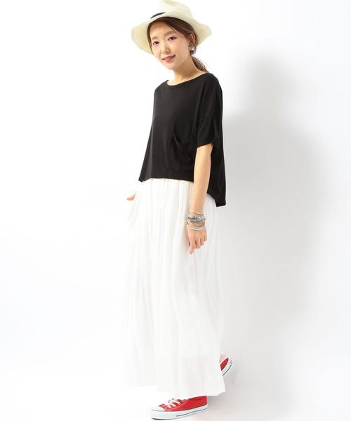 Another Edition（アナザーエディション）の「プレーティング変形Tシャツ/AEBC RLプレーティングヘンケイTee◆（Tシャツ/カットソー・レディース・ブラック/ライトグレー/ベージュ/ライトブルー・FREE）」の8枚目の写真