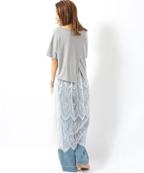 Another Edition（アナザーエディション）の「プレーティング変形Tシャツ/AEBC RLプレーティングヘンケイTee◆（Tシャツ/カットソー・レディース・ブラック/ライトグレー/ベージュ/ライトブルー・FREE）」の12枚目の写真