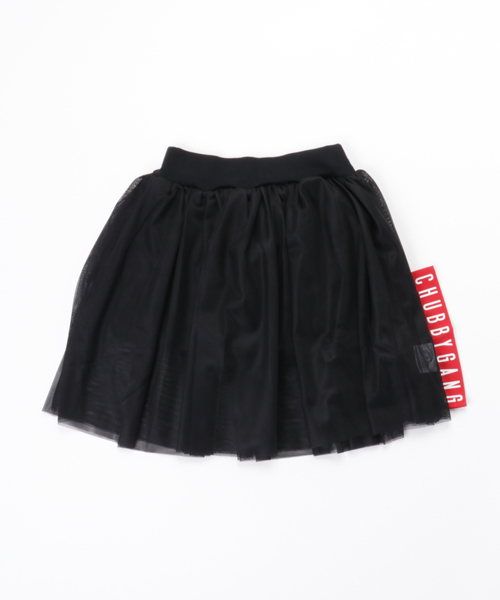 CHUBBYGANG（チャビーギャング）の「ビッグタグチュールスカート（スカート・キッズ・ブラック/ホワイト・140/160/110/130/120/100/150）」の7枚目の写真