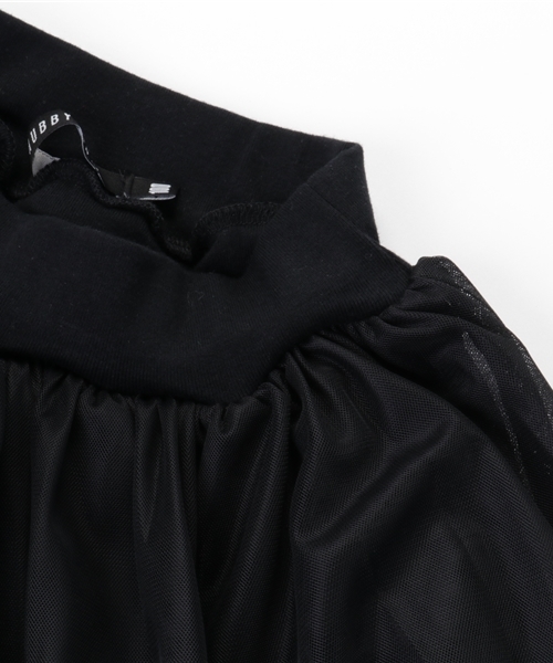 CHUBBYGANG（チャビーギャング）の「ビッグタグチュールスカート（スカート・キッズ・ブラック/ホワイト・140/160/110/130/120/100/150）」の4枚目の写真