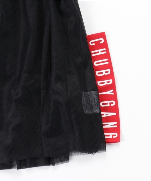 CHUBBYGANG（チャビーギャング）の「ビッグタグチュールスカート（スカート・キッズ・ブラック/ホワイト・140/160/110/130/120/100/150）」の6枚目の写真