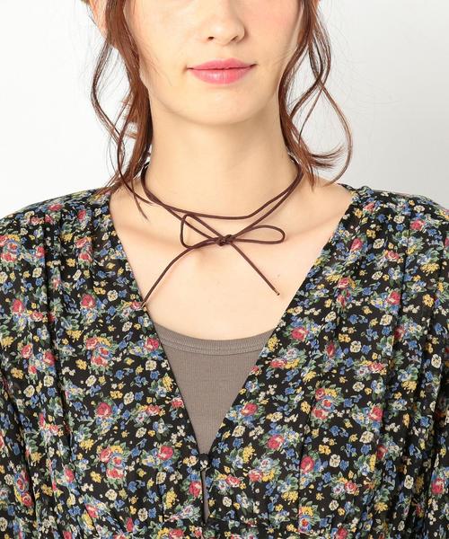 Another Edition(アナザーエディション)の「シフォンフラワープリントガウンワンピース/ AEBFC シフォン S-FLOWER PRT◆(ワンピース・レディース・ブラック/オレンジ・FREE)」の7枚目の写真