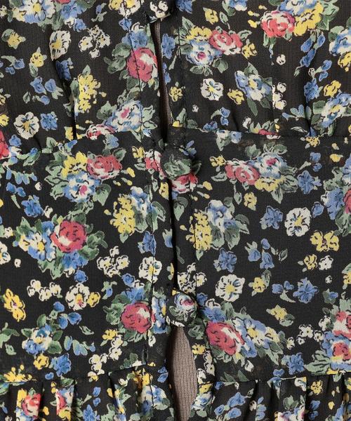 Another Edition(アナザーエディション)の「シフォンフラワープリントガウンワンピース/ AEBFC シフォン S-FLOWER PRT◆(ワンピース・レディース・ブラック/オレンジ・FREE)」の14枚目の写真