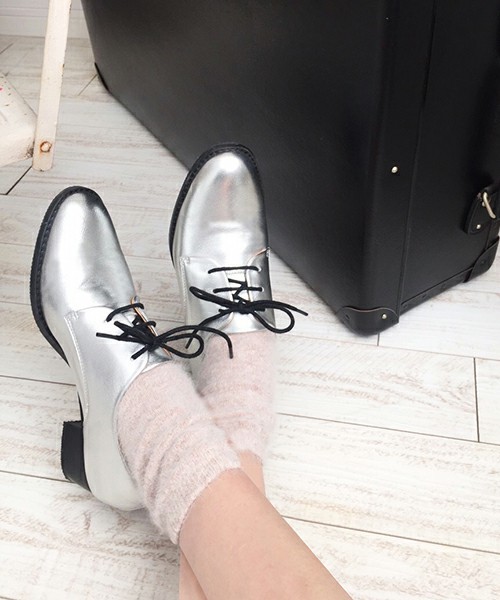 enchanted（エンチャンテッド）の「本革レースアップシューズ（ドレスシューズ・レディース・ブラック/ホワイト/シルバー/ブラウン/ダークグレー・39/38/41/36/37/35/40）」の5枚目の写真