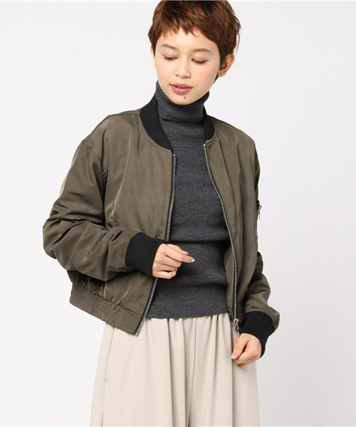 VENCEEXCHANGE（ヴァンスエクスチェンジ）の「オフショルMA-1                       （MA-1・レディース・ダークグリーン/ブラック・MEDIUM）」の13枚目の写真