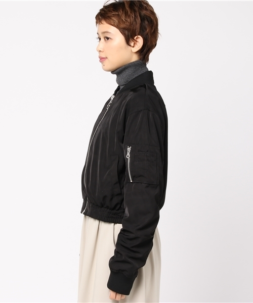 VENCEEXCHANGE（ヴァンスエクスチェンジ）の「オフショルMA-1                       （MA-1・レディース・ダークグリーン/ブラック・MEDIUM）」の4枚目の写真