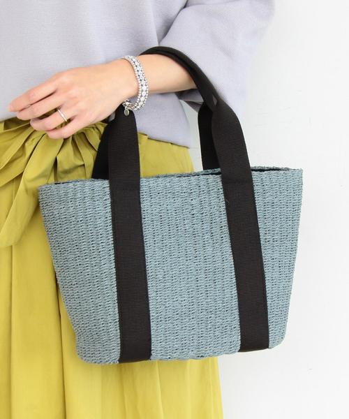 BEAUTY&YOUTH UNITED ARROWS（ビューティーアンドユースユナイテッドアローズ）の「BY∴ ペーパードローストバスケット ◆（かごバッグ・レディース・グレー/ベージュ/ナチュラル・FREE）」の2枚目の写真