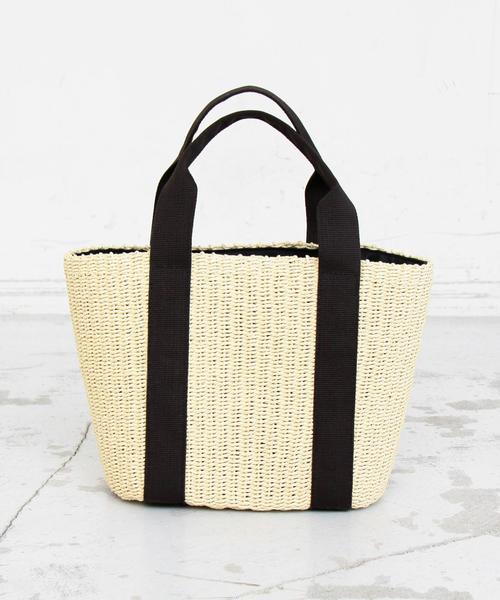 BEAUTY&YOUTH UNITED ARROWS（ビューティーアンドユースユナイテッドアローズ）の「BY∴ ペーパードローストバスケット ◆（かごバッグ・レディース・グレー/ベージュ/ナチュラル・FREE）」の4枚目の写真