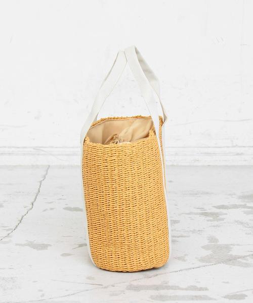 BEAUTY&YOUTH UNITED ARROWS（ビューティーアンドユースユナイテッドアローズ）の「BY∴ ペーパードローストバスケット ◆（かごバッグ・レディース・グレー/ベージュ/ナチュラル・FREE）」の7枚目の写真