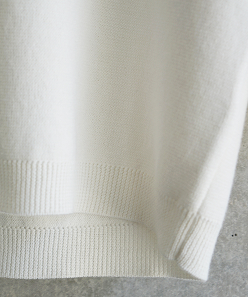 laboratory work（ラボラトリーワーク）の「クールラボミラノリブ Vプルオーバー（ニット/セーター・レディース・ピンク/イエロー/ネイビー/サックスブルー/オフホワイト・MEDIUM）」の9枚目の写真