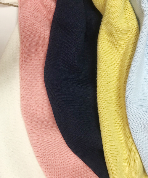 laboratory work（ラボラトリーワーク）の「クールラボミラノリブ Vプルオーバー（ニット/セーター・レディース・ピンク/イエロー/ネイビー/サックスブルー/オフホワイト・MEDIUM）」の18枚目の写真