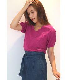 FREE'S MART | 【追加生産】スカラップ衿ブラウス(Tシャツ/カットソー)