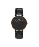 Daniel Wellington | 「Daniel Wellington/ダニエルウェリントン」 クラシックブラック 36mm レザーバンド ローズゴールド/シルバー(アナログ腕時計)